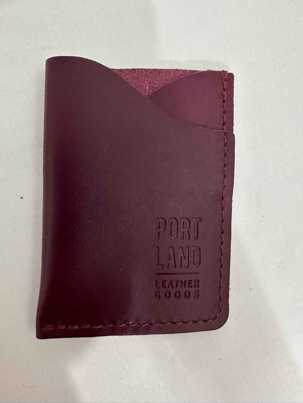 NEW Portland Leather Goods Minimalist Wallet Mystery Purple Color Possibly Plum - Picture 5 of 5